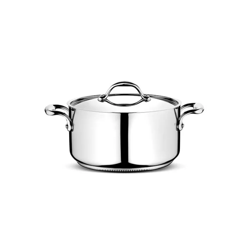 Les Secrets du Chef Roestvrij Stalen Potten En Pannen^Accademia Braadpan 18 cm 2,2 L met deksel