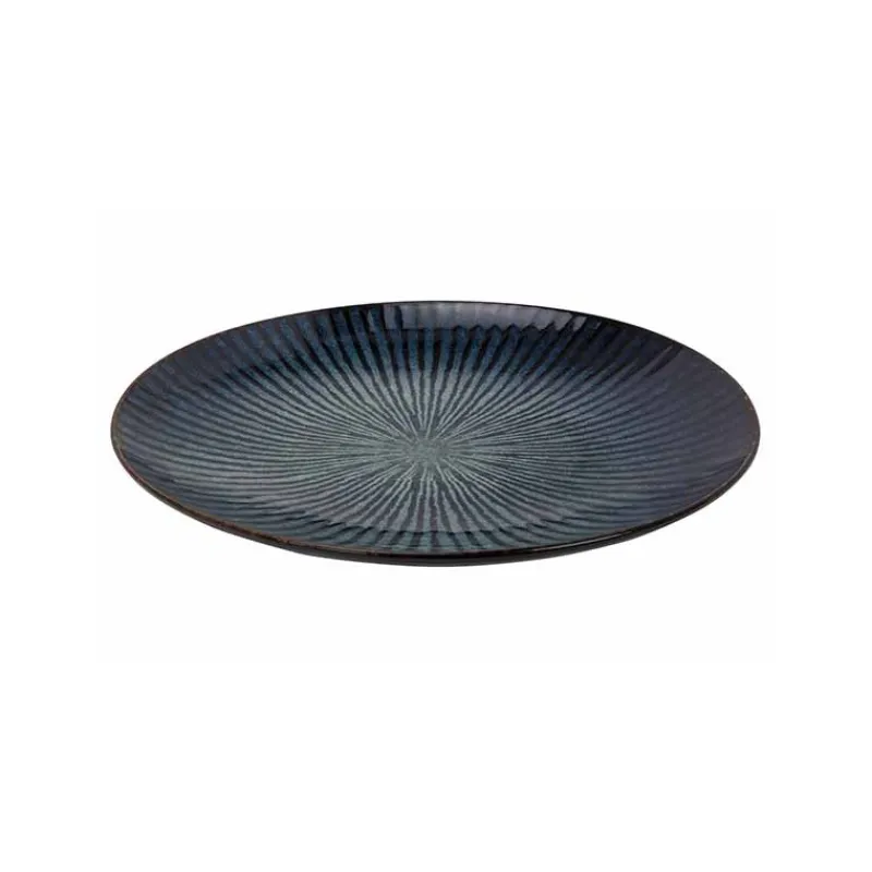 Les Secrets du Chef Aardewerk^Atlantis Stripe Azuurblauwe Ombré Bord Plat Bord 27,5 cm