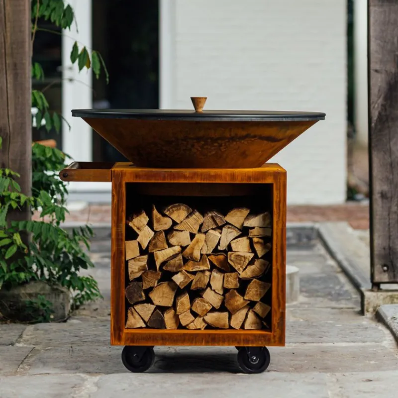 Les Secrets du Chef Plancha Barbecue | Grillen En Planchas^Barbecue Plancha Classic Storage Corten 100 Pro + Hoes