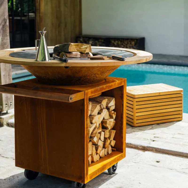 Les Secrets du Chef Plancha Barbecue | Grillen En Planchas^Barbecue Plancha Classic Storage Corten 100 Pro + Hoes