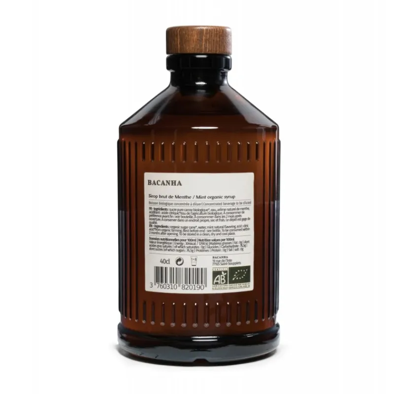 Les Secrets du Chef Ecocheques | Cocktail Mix En Siropen^Biologische Rauwe Muntsiroop 400 ml