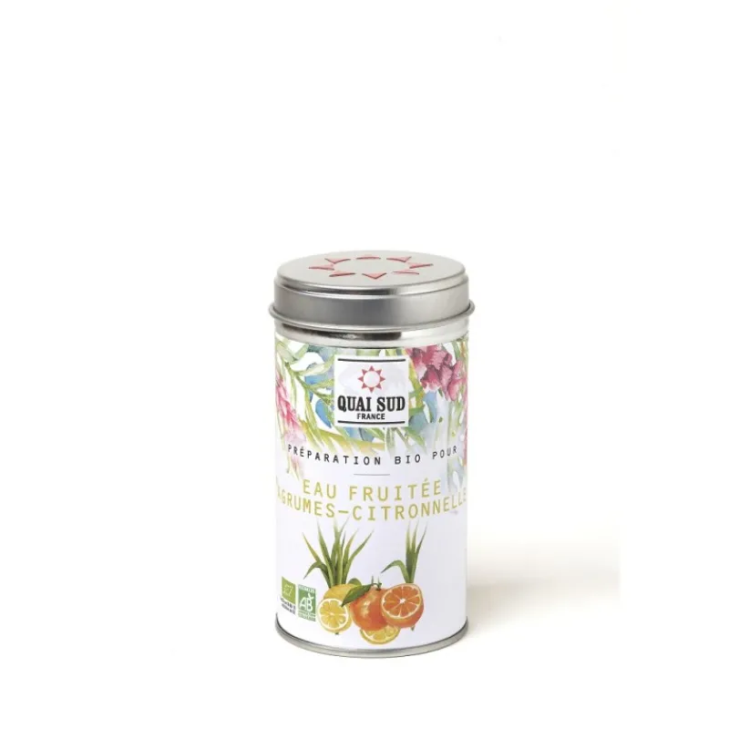 Les Secrets du Chef Ecocheques | Cocktail Mix En Siropen^Biologische Voorbereiding voor Fruitig Water Citrus Citroengras 55 g