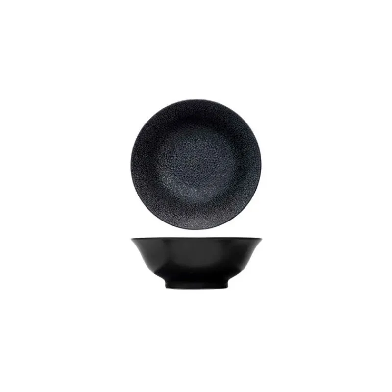 Les Secrets du Chef Aardewerk^Candy Black Ramen Kom 21x8 cm Zwart Porselein