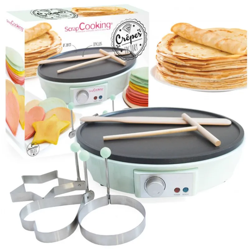 Les Secrets du Chef Gebak Keukengerei^Crêpes Factory Elektrische Pannenkooekenmaker 28 cm