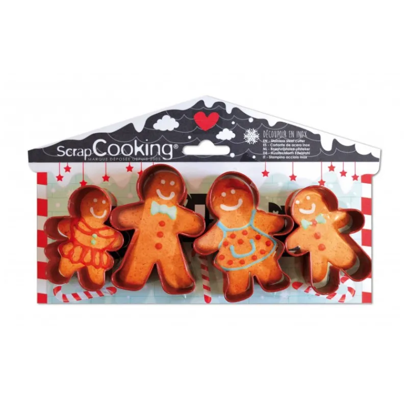Les Secrets du Chef Gebak Keukengerei^Cutters Gingerbread Man 4 dlg