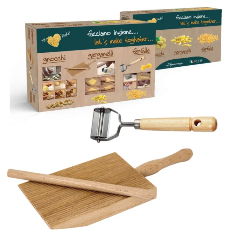 Les Secrets du Chef Gebak Keukengerei^Gnocchi/ Garganelli/ Farfalle Pasta Starterpack 2 dlg