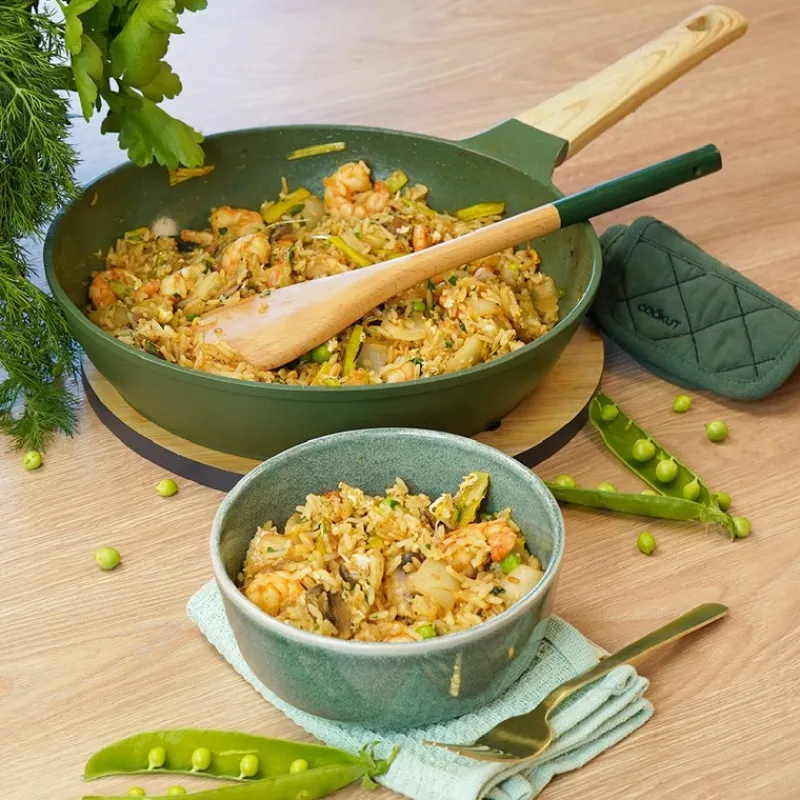 Les Secrets du Chef Lepels, Soeplepels En Spatels^Groen Varen Houten Pollepel + Lepel Set