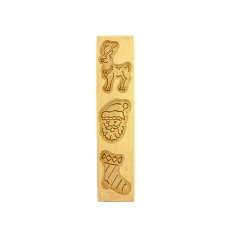 Les Secrets du Chef Gebak Keukengerei^Houten Speculaasvorm Kerstmis