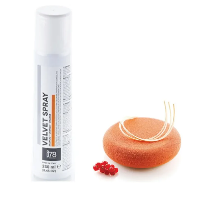 Les Secrets du Chef Decoratiesuiker, Suikerpasta En Suiker^i78 Cacaoboter Velvet Spray Oranje 250 ml