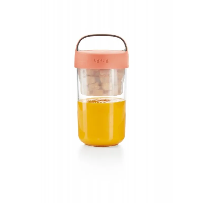Les Secrets du Chef Bento, Glazen Potten En Dozen^Jar-to-Go Roze 600 ml