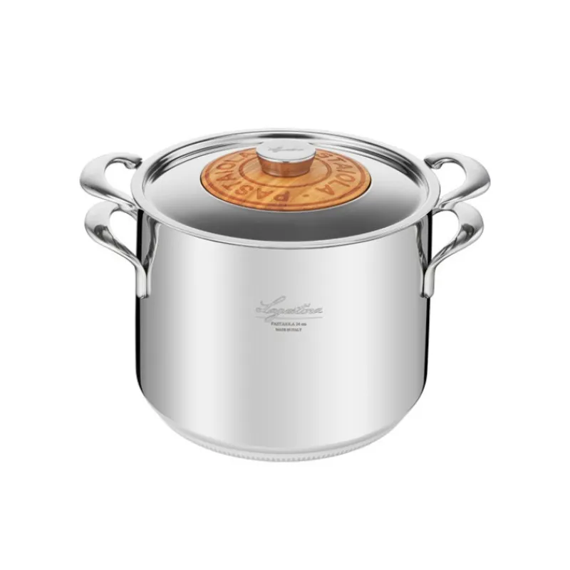 Les Secrets du Chef Roestvrij Stalen Potten En Pannen^Linea Patrimonio Pastaïola 7,6 L