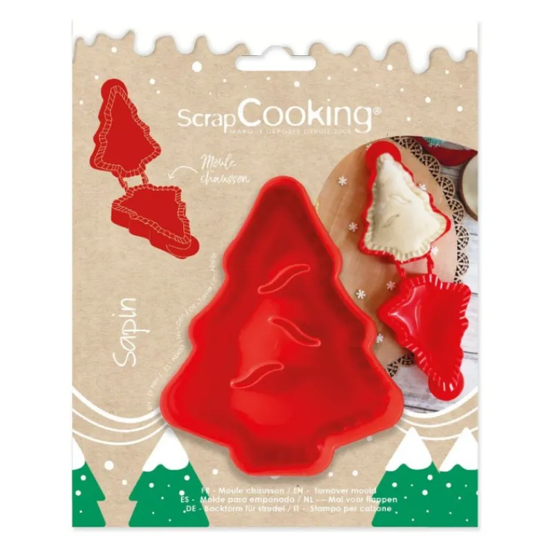 Les Secrets du Chef Gebak Keukengerei^Mal voor Flap / Empanadas Kerstboom 11x9 cm