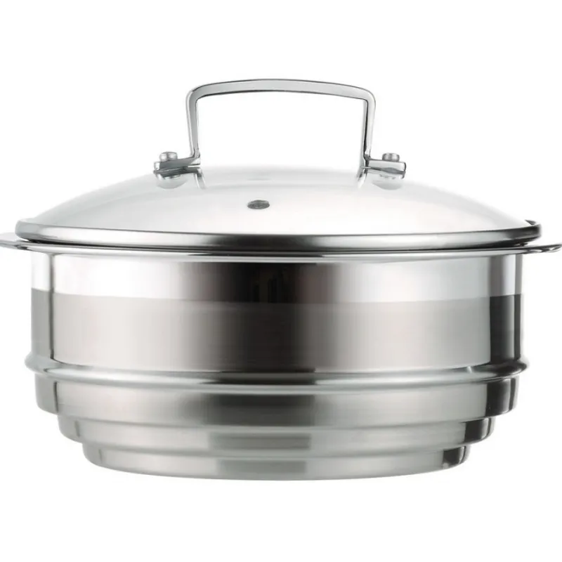 Les Secrets du Chef Roestvrij Stalen Potten En Pannen^Multi RVS Stoommandje voor Braadpan 24 cm