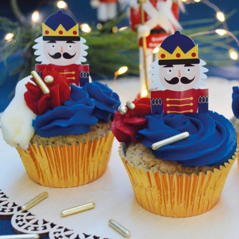 Les Secrets du Chef Decoratie^Notenkraker Papieren Cupcake Bak & Decorating Kit 24 stuks