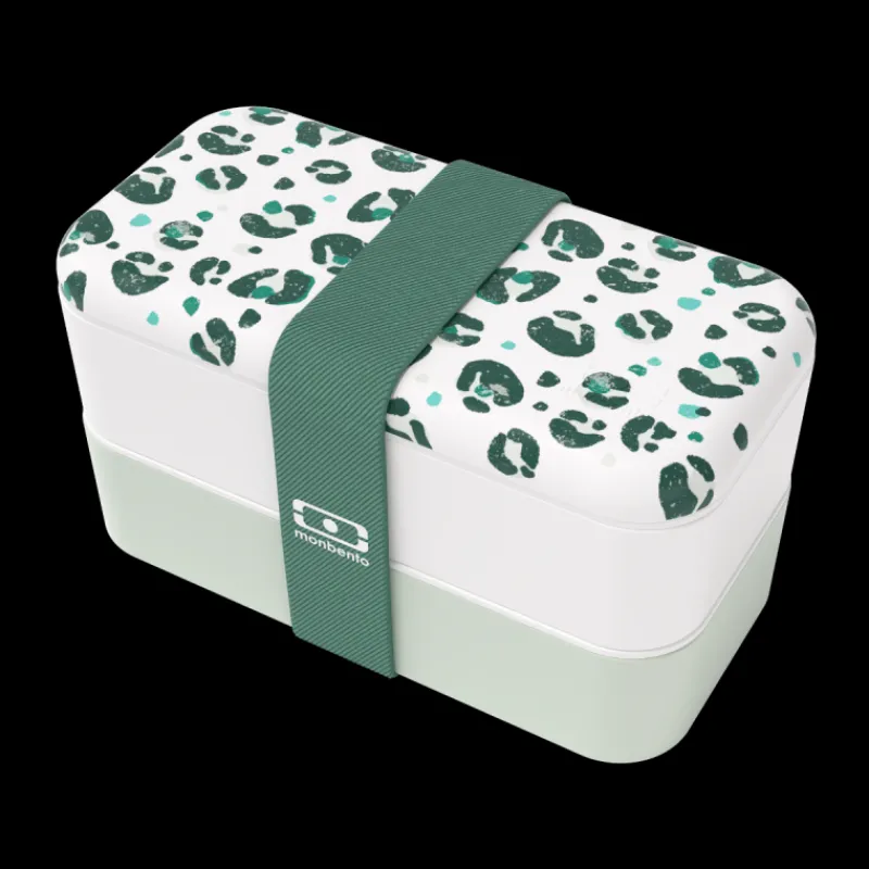 Les Secrets du Chef Ecocheques | Bento En Isothermische Lunchboxen^Original Bento LunchBox Groen Luipaard Made in France 1 L