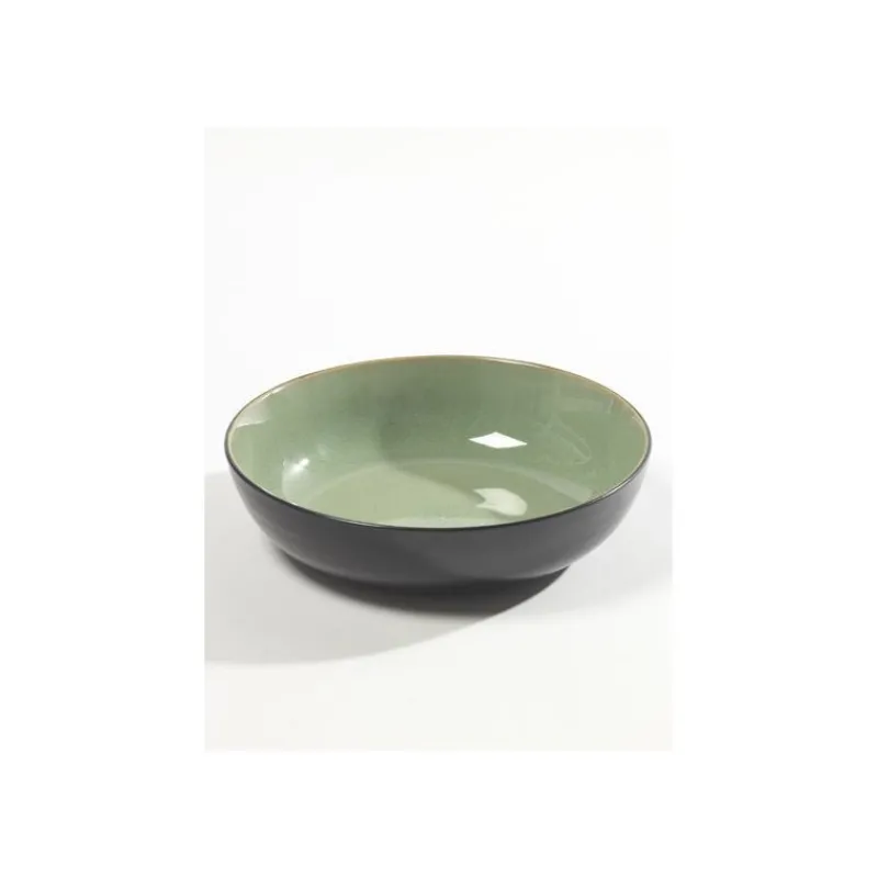 Les Secrets du Chef Aardewerk^Pascale Naessens Pure Diep Bord 20 cm Groen/Zwart