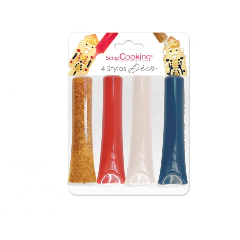 Les Secrets du Chef Decoratiesuiker, Suikerpasta En Suiker^Pennen voor het Decoreren van Gebakk 4 x 25 g