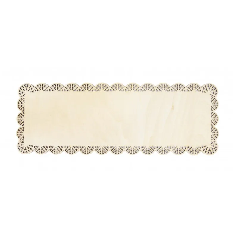 Les Secrets du Chef Gebak Keukengerei^Rechthoekige Houten Taarthouder 36x13 cm