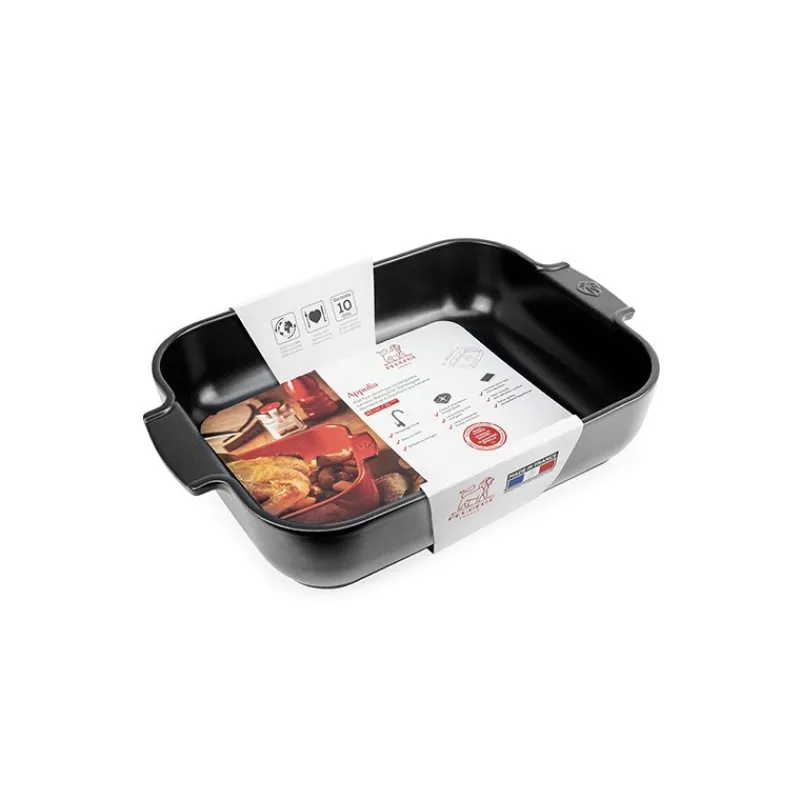 Les Secrets du Chef Ovenschotels En Bakplaten^Rechthoekige Ovenschaal 40x27 cm Mat Zwart Truffel