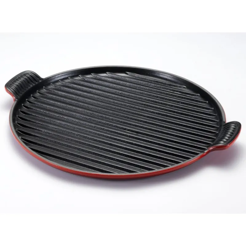 Les Secrets du Chef Grillen En Planchas^Ronde XL-Grillplaat 32 cm Kersenrood