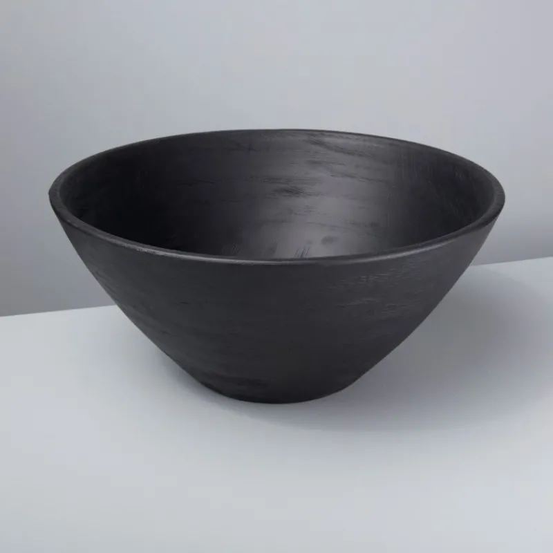 Les Secrets du Chef Serveerschalen^Saladekom Mangohout Zwart 36x15 cm