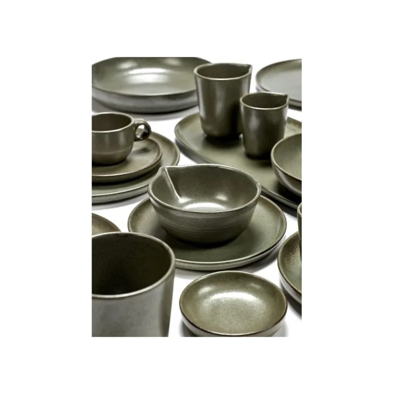 Les Secrets du Chef Aardewerk^Sergio Herman Surface Diep Bord L 21 cm Camo Green