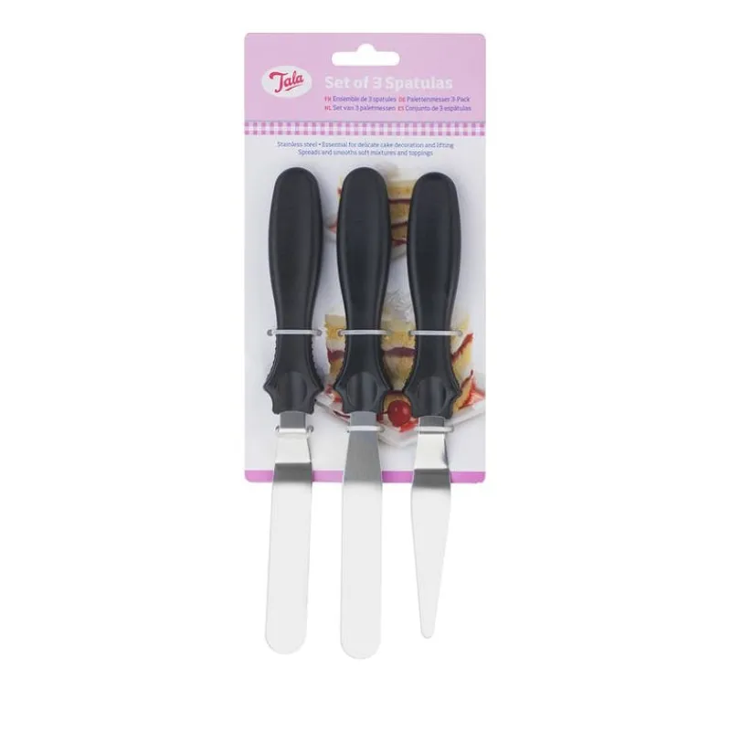 Les Secrets du Chef Gebak Keukengerei^Set 3 Paletmes 12 cm