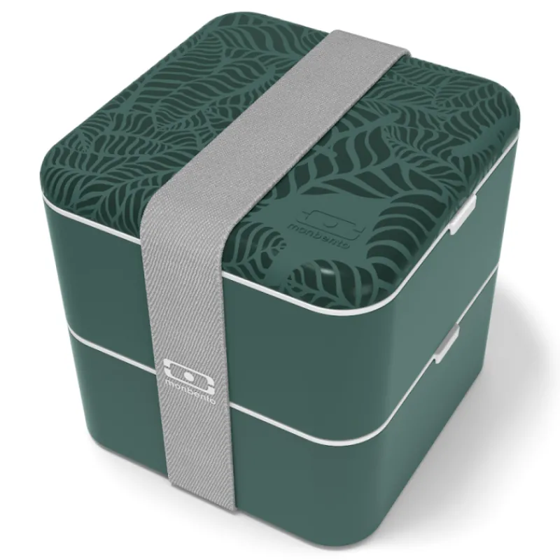 Les Secrets du Chef Zero Waste | Bento En Isothermische Lunchboxen^Square Bento LunchBox Groen Jungle Made in France 1,7 L